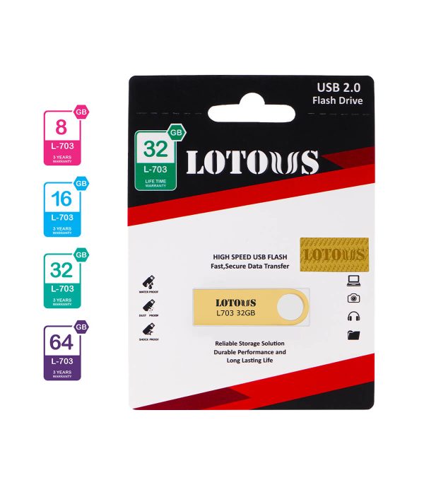 فلش مموری 16 گیگ USB 2.0 لوتوس L-703 - تصویر 3