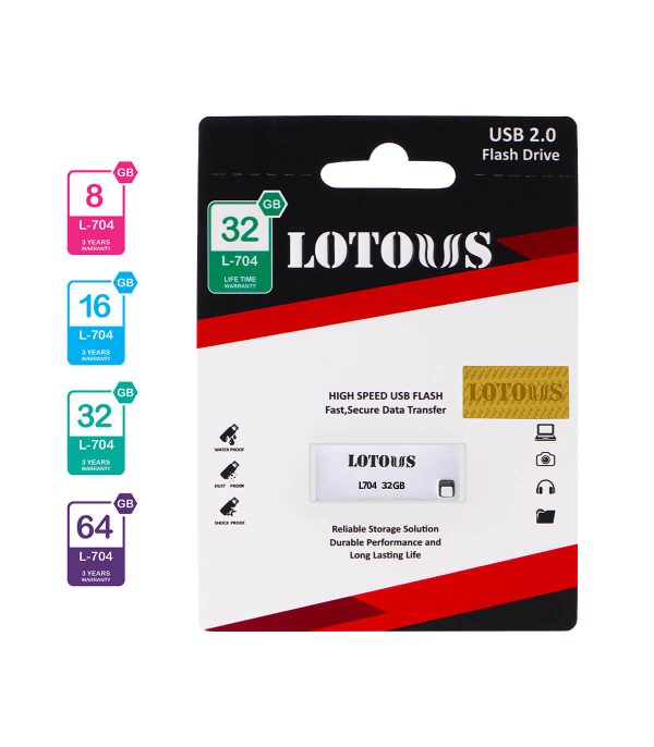 فلش مموری 64 گیگ USB 2.0 لوتوس L-704 - تصویر 3