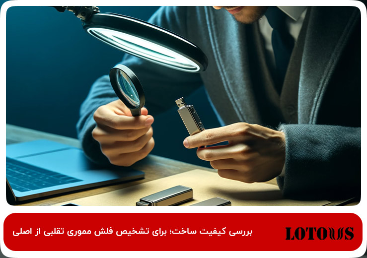 بررسی کیفیت ساخت برای ترفندهای تشخیص فلش مموری تقلبی از اصلی