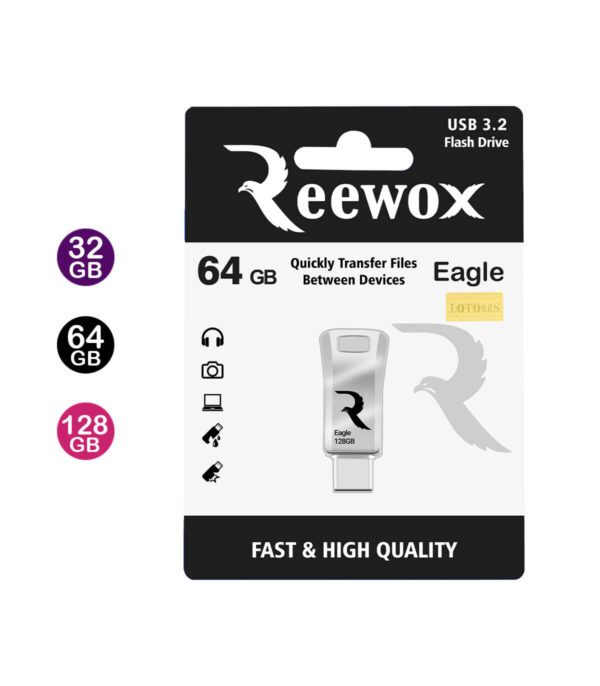 فلش مموری 32 گیگ OTG Type-c ریووکس Eagle - تصویر 3
